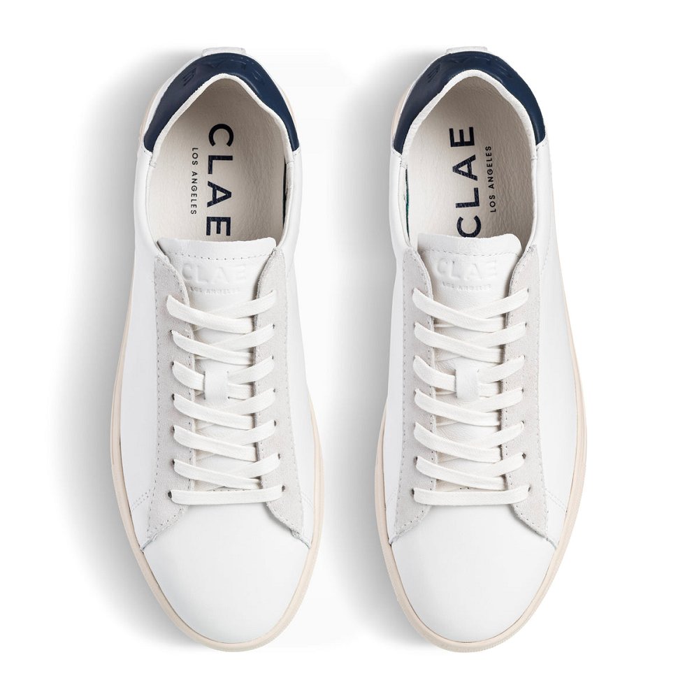 CLAE BRADLEY CALIFORNIA Shoes Womens USA693-U08 In White Leather Navy